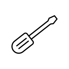 screwdriver tool icon, line style