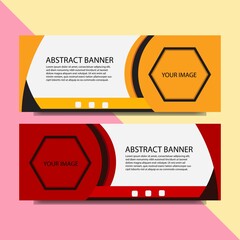 set of elegant banner template design