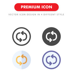 repeat icon pack isolated on white background. for your web site design, logo, app, UI. Vector graphics illustration and editable stroke. EPS 10.