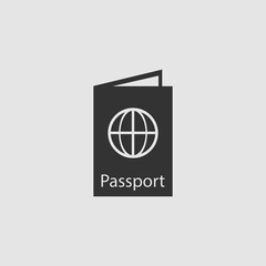 Passport icon flat