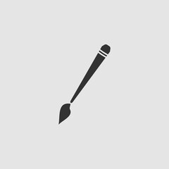 Art paint brush icon flat