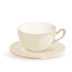 Vector brown coffee cup or mug