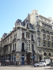 Fototapeta na wymiar Historic buildings and architecture in Montevideo Uruguay 2019