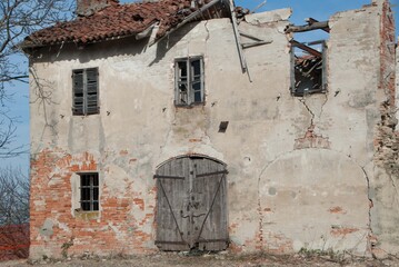 Abandoned house ruined
