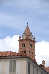 Fototapeta na wymiar Cathedral of San Lorenzo in Alba - Tower bells, Piedmont - Italy