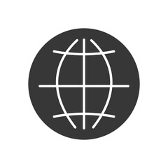 Obraz premium global connect icon, silhouette style