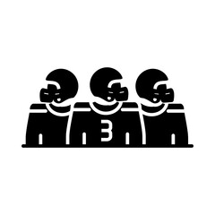 american football team players game sport professional and recreational silhouette design icon
