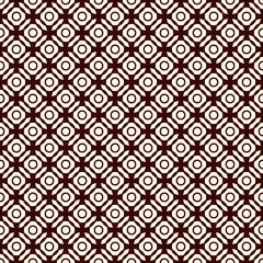 Brown colors seamless pattern with repeated overlapping circles. Round links chain motif. Geometric abstract background