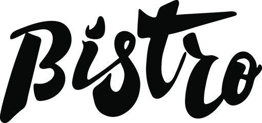 Bistro handwritten logotype for restaurant