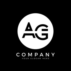 AG Logo Design Business Typography Vector Template. Creative Linked Letter AG Logo Template. AG Font Type Logo
