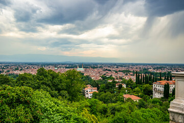 Fototapeta na wymiar View over the city of Vicenza from Monte Berico, Veneto - Italy