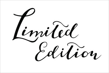 Limited Edition hand lettering vector isolated on white background