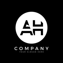 AH Logo Design Business Typography Vector Template. Creative Linked Letter AH Logo Template. AH Font Type Logo