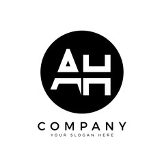 AH Logo Design Business Typography Vector Template. Creative Linked Letter AH Logo Template. AH Font Type Logo