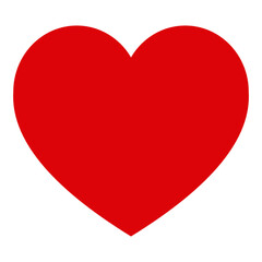 red heart on white background