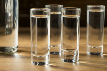 Strong Boozy Russian Vodka Shots