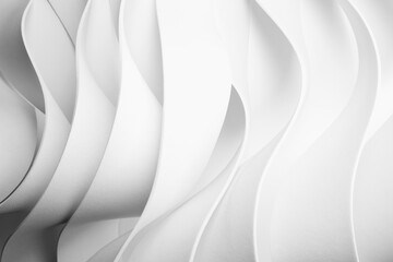 Structure with wavy white elements, abstract background