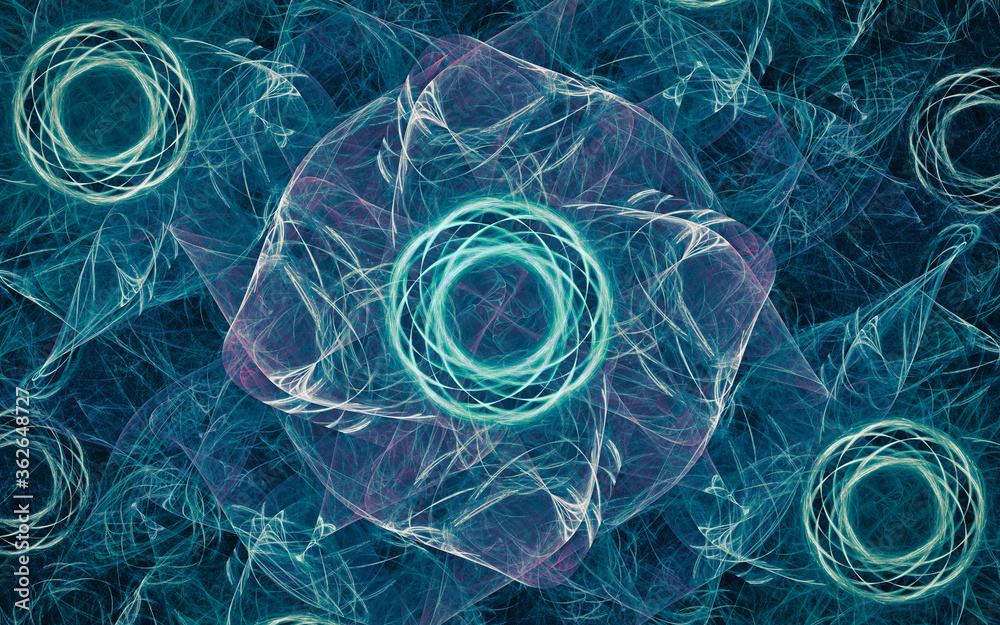 Fototapete digital generated image in the form of abstract geometric shapes of various shades and colors for us