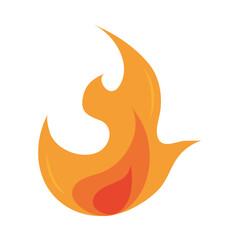 fire flame burning hot glow flat design icon