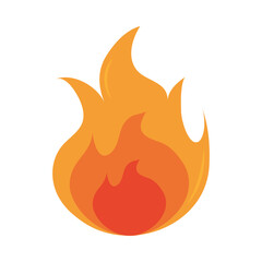 fire flame burning hot glow flat design icon