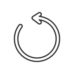 circular arrow icon, line style