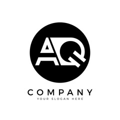 AQ Logo Design Business Typography Vector Template. Creative Linked Letter AQ Logo Template. AQ Font Type Logo