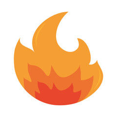fire flame burning hot glow flat design icon