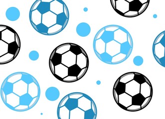 Illustration of soccer balls 