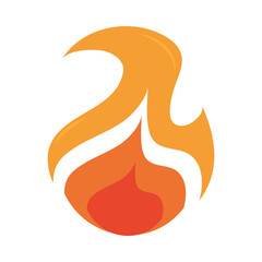Obraz premium fire flame burning hot glow flat design icon