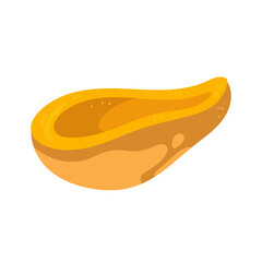 Mango isolated on a white background. Hand draw cartoon Scandinavian nordic design style for fashion or interior or cover or textile or background.