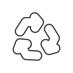 three arrows around icon, line style