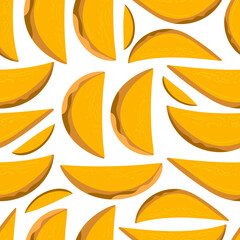 Mango vector illustrations. Seamless pattern background. hand draw cartoon Scandinavian nordic design style for fashion or interior or cover or textile.