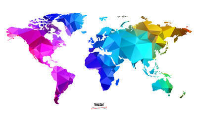 LGBT rainbow pride flag in a shape of World map