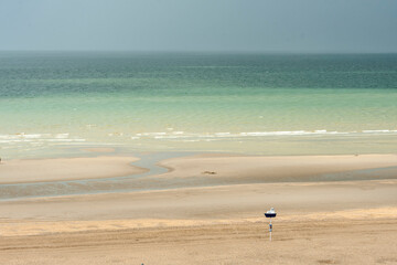 Obraz premium low tide on the beach of Ostend in Belgium