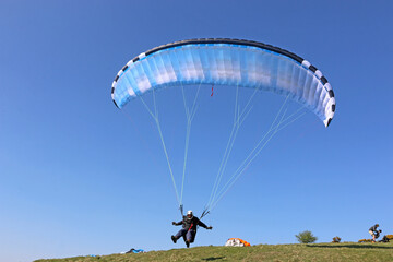 Paraglider launching wing