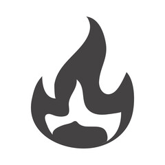 fire flame burning hot glow silhouette design icon