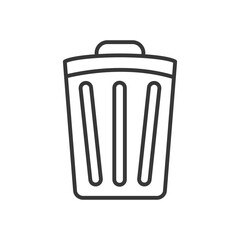 trash can icon, line style