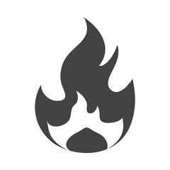 fire flame burning hot glow silhouette design icon
