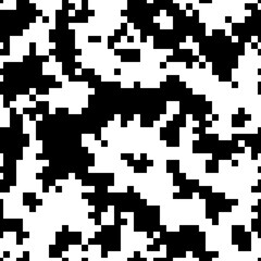 Vector abstract geometric seamless pattern with black and white shapes