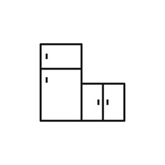 kitchen furniture icon vector