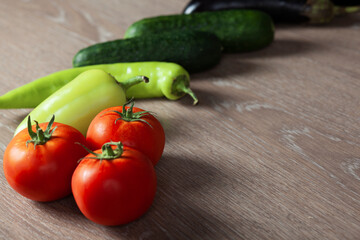 vegetables on the table
