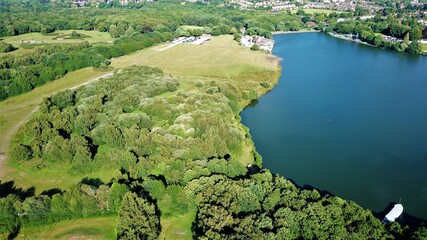 Aerial view of Sutton park in Birmingham Uk