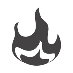 fire flame burning hot glow silhouette design icon