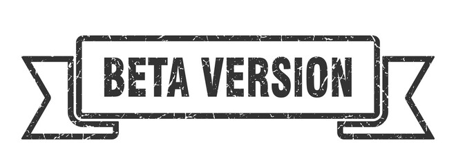 beta version ribbon. beta version grunge band sign. beta version banner