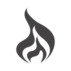 fire flame burning hot glow silhouette design icon