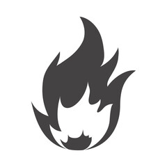 fire flame burning hot glow silhouette design icon