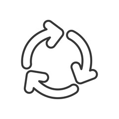 Fototapeta premium round arrows in circle shape, line style