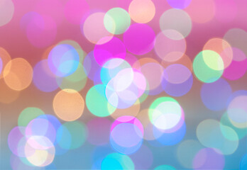 Multi-colored highlights on pink - blue shades. Copy space. Banner.