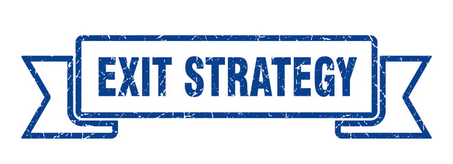 exit strategy ribbon. exit strategy grunge band sign. exit strategy banner