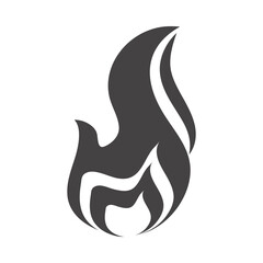 fire flame burning hot glow silhouette design icon
